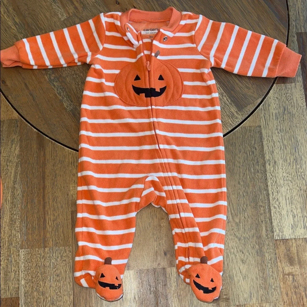 Halloween Baby Outfit Bundle Carters Old Navy Cat & Jack 0-6M Pumpkin Skeleton